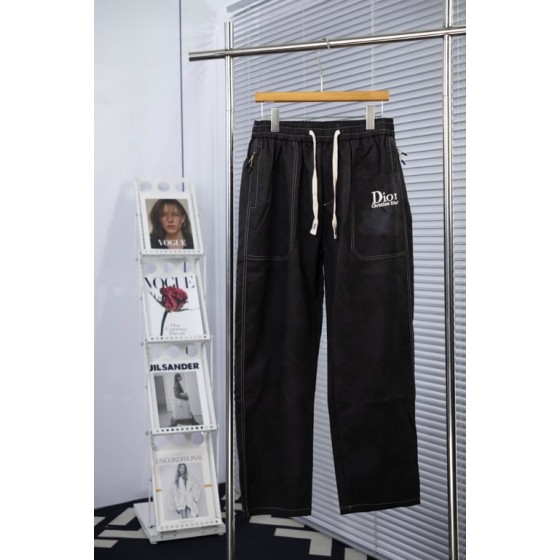 Dior Black Christian Dior Logo Contrast-Stitch Cargo Pants